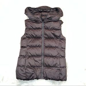 Uniqlo Gray Ultra Light Down Hooded Vest Size XS